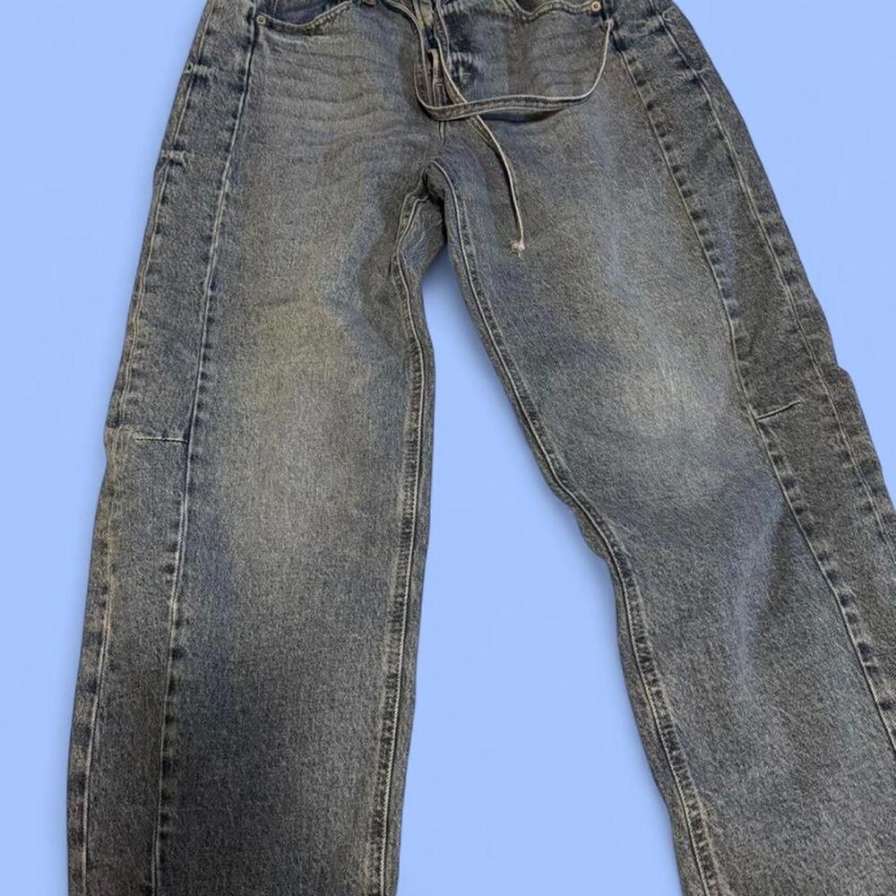 Lucky Brand Barrel Leg Jeans // Baggy Tapered Balloon Denim